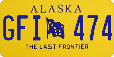 AK license plate GFI474
