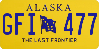 AK license plate GFI477