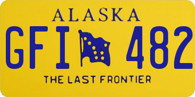 AK license plate GFI482