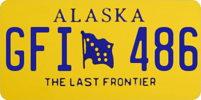 AK license plate GFI486