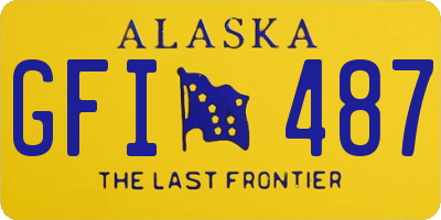 AK license plate GFI487