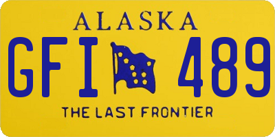 AK license plate GFI489