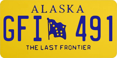 AK license plate GFI491