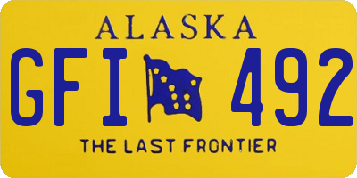 AK license plate GFI492