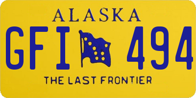 AK license plate GFI494