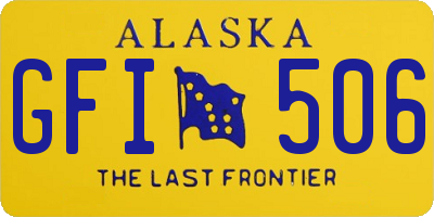 AK license plate GFI506