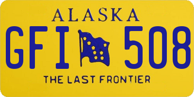 AK license plate GFI508