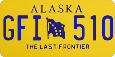 AK license plate GFI510