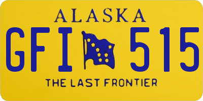 AK license plate GFI515