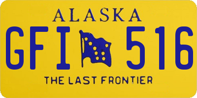 AK license plate GFI516