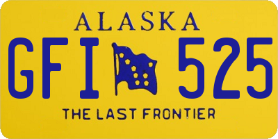 AK license plate GFI525