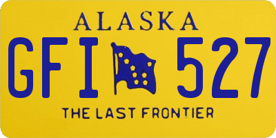 AK license plate GFI527