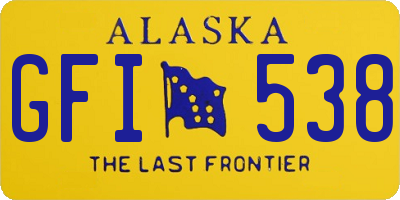 AK license plate GFI538
