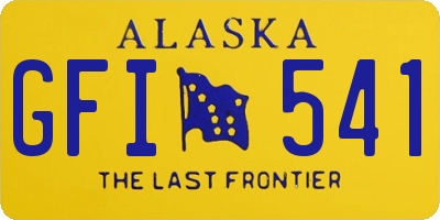AK license plate GFI541