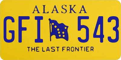 AK license plate GFI543