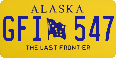 AK license plate GFI547