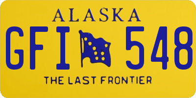 AK license plate GFI548