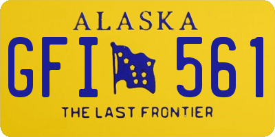 AK license plate GFI561