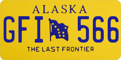 AK license plate GFI566