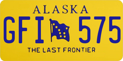AK license plate GFI575