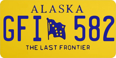 AK license plate GFI582