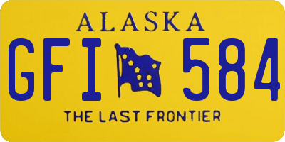 AK license plate GFI584