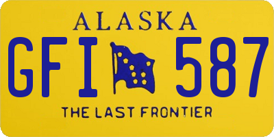 AK license plate GFI587