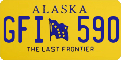 AK license plate GFI590