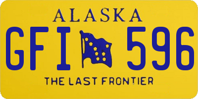 AK license plate GFI596