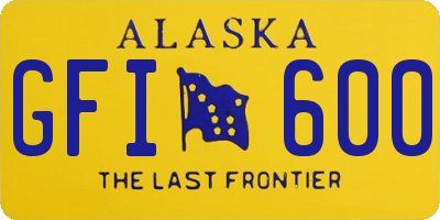 AK license plate GFI600