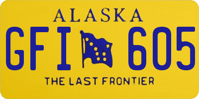 AK license plate GFI605