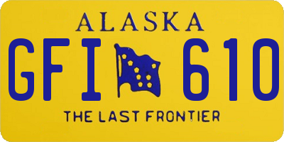 AK license plate GFI610
