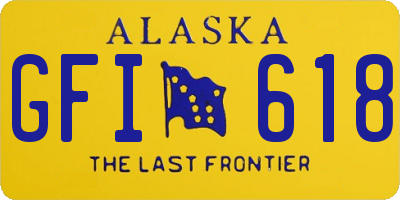AK license plate GFI618