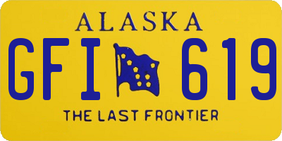 AK license plate GFI619