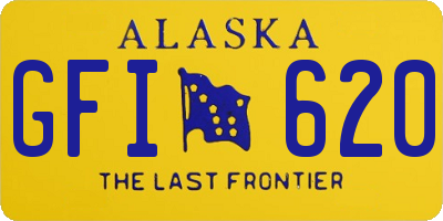 AK license plate GFI620