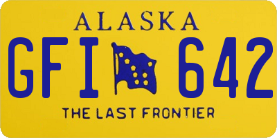 AK license plate GFI642