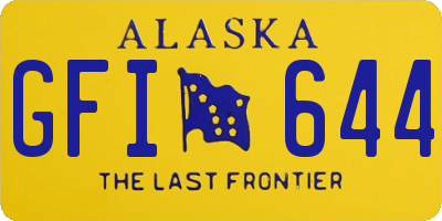 AK license plate GFI644