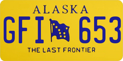 AK license plate GFI653