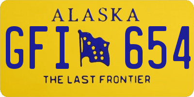 AK license plate GFI654