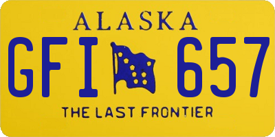 AK license plate GFI657