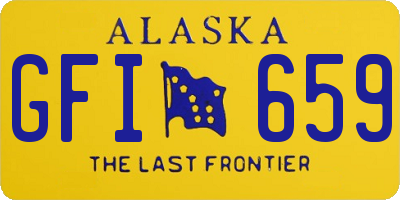 AK license plate GFI659