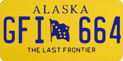AK license plate GFI664