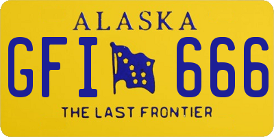 AK license plate GFI666