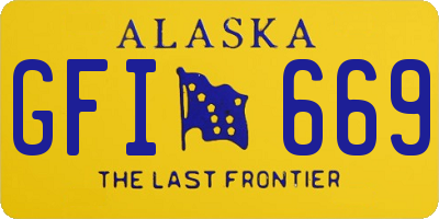AK license plate GFI669