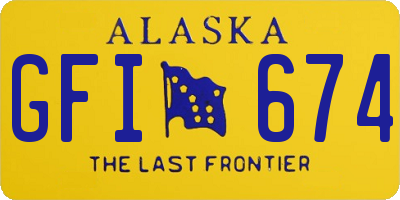 AK license plate GFI674