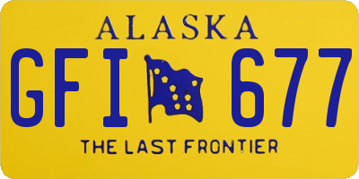 AK license plate GFI677