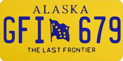 AK license plate GFI679