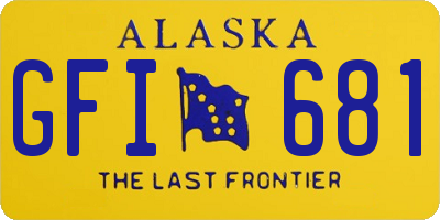 AK license plate GFI681