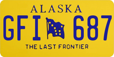 AK license plate GFI687