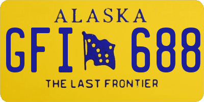 AK license plate GFI688